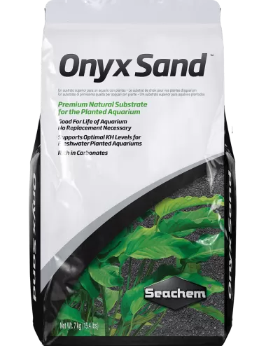 SEACHEM - Onyx Sand 7kg - Suelo completo para acuario plantado