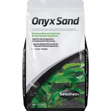 SEACHEM - Onyx Sand 7kg - Sol complet pour aquarium planté