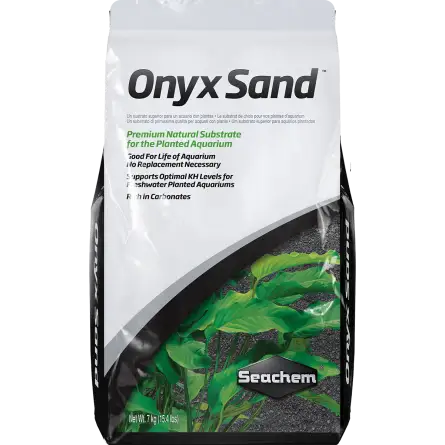 SEACHEM - Onyx Sand 7kg - Sol complet pour aquarium planté