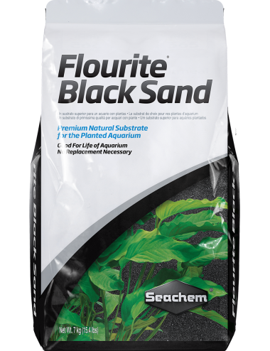 SEACHEM - Flourite Black Sand 7kg - Sustrato para acuario plantado