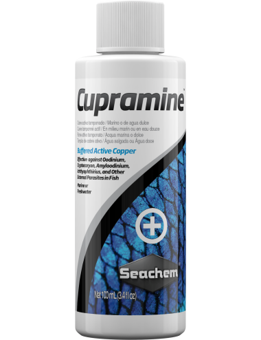 SEACHEM - Cupramine 100ml - Traitement de cuivre pour parasites externes