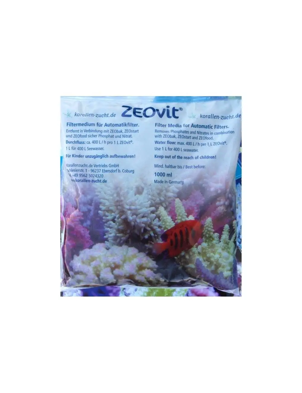 KORALLEN-ZUCHT ZEOvit® voor automatische filters 1000ml KORALLEN-ZUCHT ZEOvit® voor automatische filters 1000ml