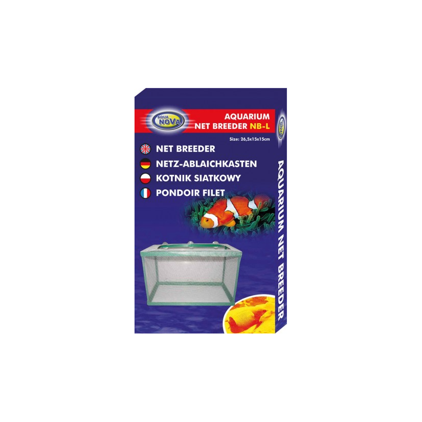 AQUA NOVA - Pondoir filet avec ventouses - L - 26,5x15x15 cm