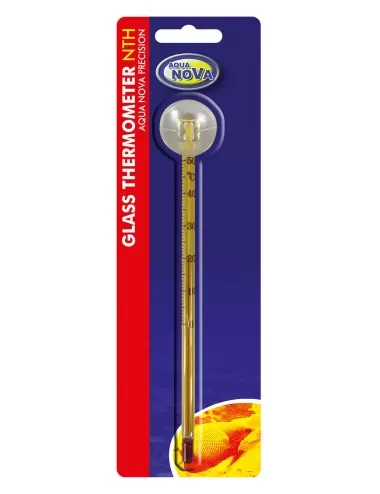 AQUA NOVA - Termometro giallo con ventosa in vetro