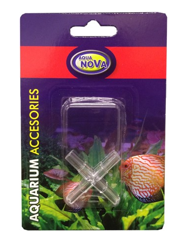 AQUA NOVA - Connettore a 4 vie per tubi 4/6mm - x2