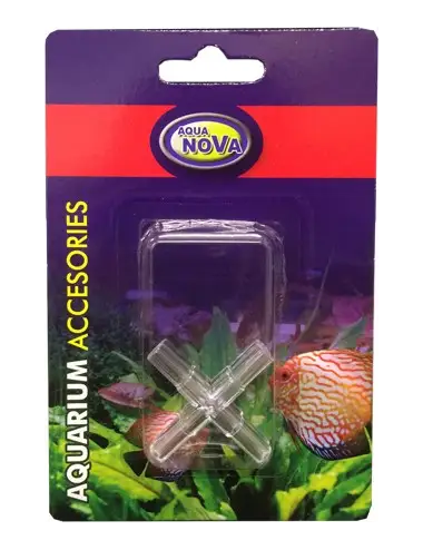 AQUA NOVA - Connettore a 4 vie per tubi 4/6mm - x2