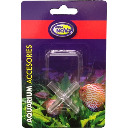 AQUA NOVA - Conector de 4 vías para mangueras de 4/6 mm - x2 AQUA NOVA - Conector de 4 vías para mangueras de 4/6 mm - x2