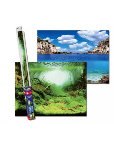 AQUA NOVA - Poster Sfondo Piante/Oceano - 100x50cm