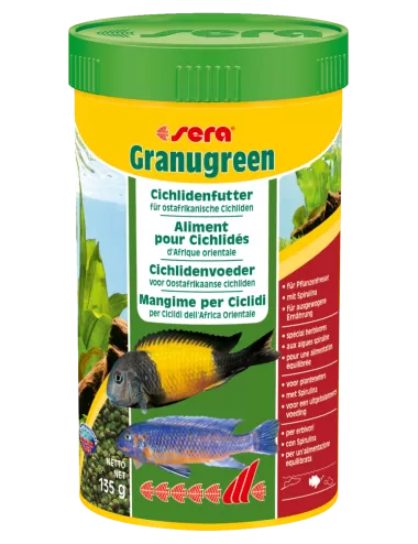 SERA - Granugreen 250ml - Vegetable food for small herbivorous cichlids