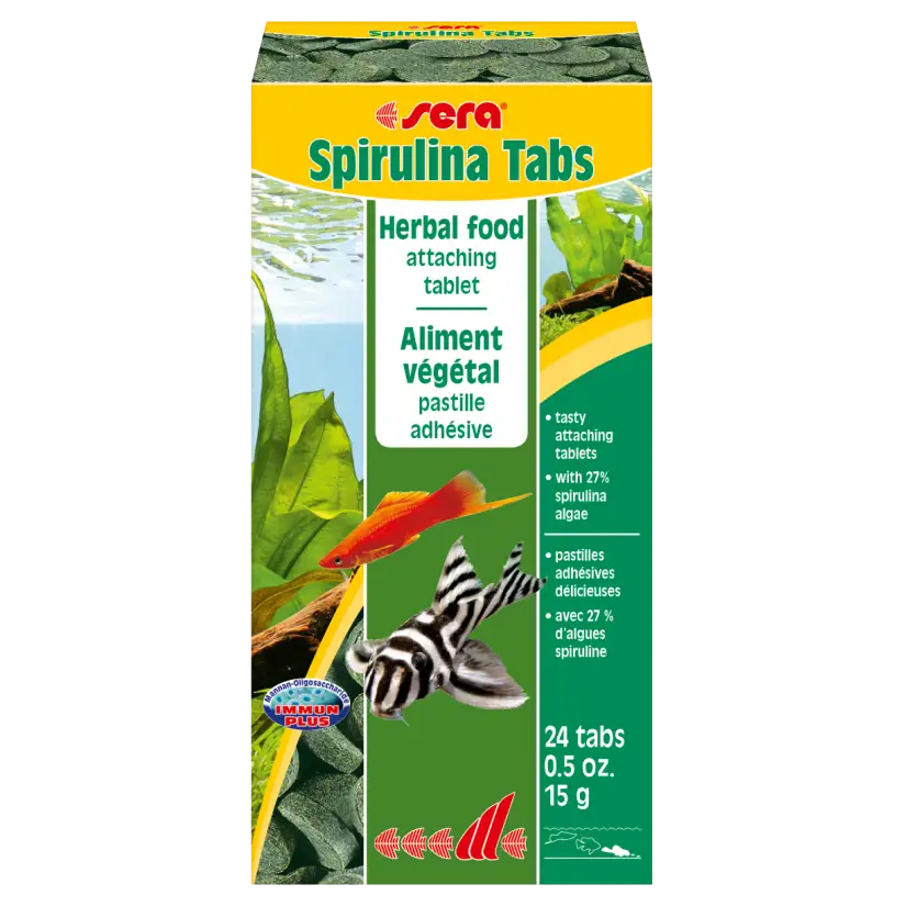 SERA - Spirulina Tabs 24 tabs - Comprimidos adesivos com alto teor de espirulina