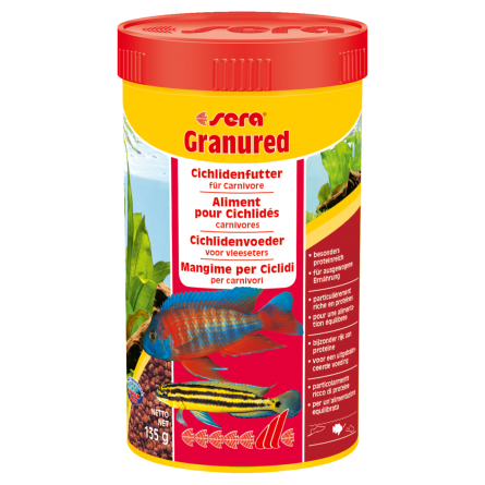 SERA - Granulado 250ml - Alimento compuesto para pequeños cíclidos carnívoros SERA - Granulado 250ml - Alimento compuesto para pequeños cíclidos carnívoros