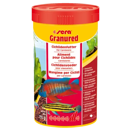 SERA - Granured 250ml - Aliment composé pour les petits Cichlidés carnivores