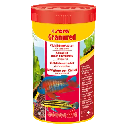 SERA - Granured 250ml - Aliment composé pour les petits Cichlidés carnivores