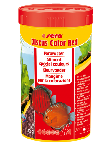 SERA - Discus Color Red 250ml - Spezielles Farbfutter für rötliche Diskusfische