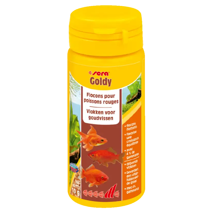 SERA - Goldy 50ml - Aliment pour poissons rouges et poissons d’eau froide