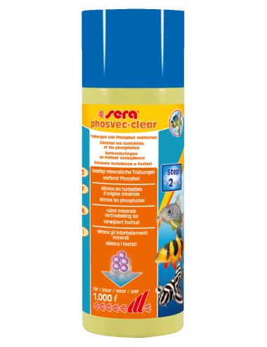SERA - Phosvec Clear 250ml - Anti-phosphate et turbidités