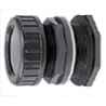 Pass-through with locking nuts diam. 25mm