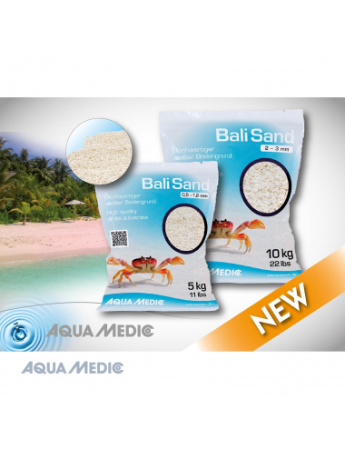 AQUA-MEDIC - Bali pijesak - 2 - 3 mm - 5 kg - Bijeli vapnenački pijesak
