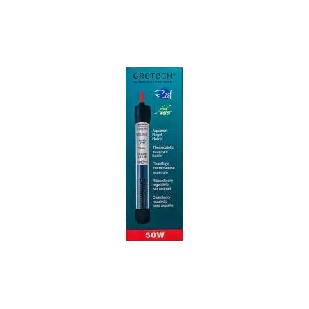GROTECH - Aquecedor 50W com termostato para aquário GROTECH - Aquecedor 50W com termostato para aquário