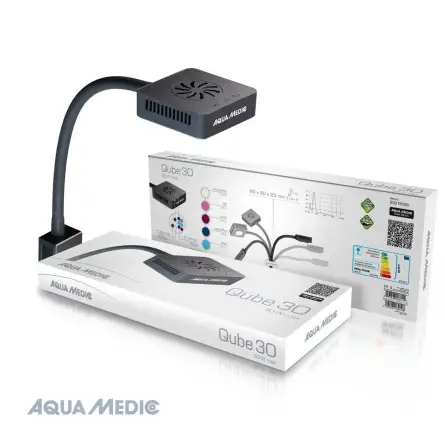 AQUA-MEDIC - Qube 30 - Refletor LED para aquários de água salgada AQUA-MEDIC - Qube 30 - Refletor LED para aquários de água salgada