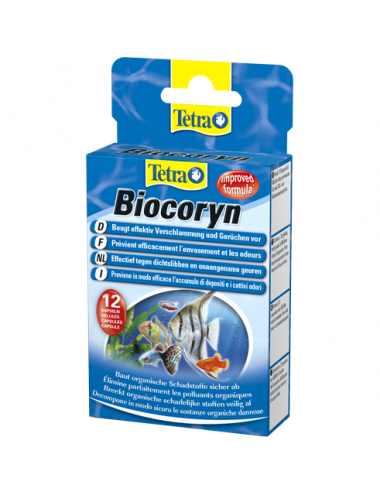 TETRA - Biocoryn - ﻿12 gélules - Enzymes et bactéries pour aquarium