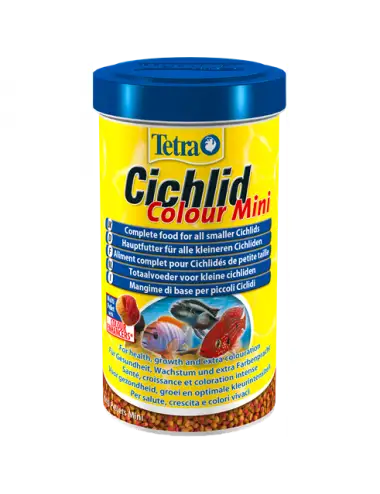 TETRA - Cichlid Colour Mini - 500ml - Granulés pour Cichlidés de petite taille