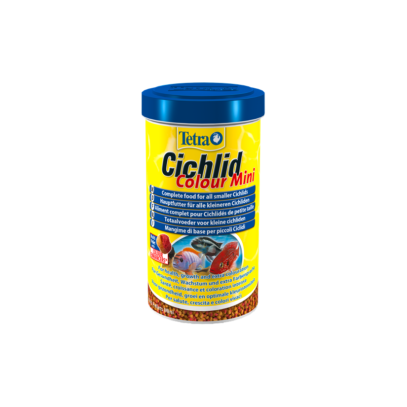 TETRA - Cichlid Colour Mini - 500ml - Granulés pour Cichlidés de petite taille