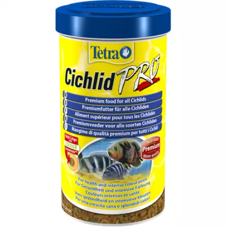TETRA - Cichlid Pro - 500ml - Aliment supérieur en chips pour Cichlidés