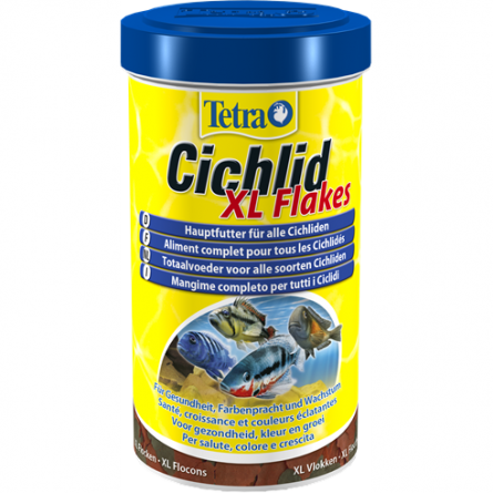 TETRA - Cichlid XL Flakes - 500ml - Alimento completo para todos os ciclídeos TETRA - Cichlid XL Flakes - 500ml - Alimento completo para todos os ciclídeos