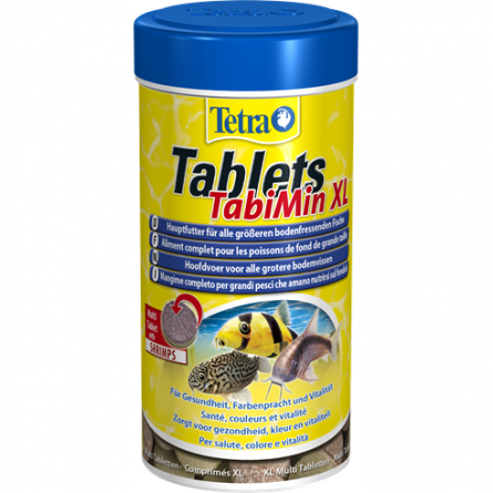TETRA - TabiMin XL Tablets - 150ml - Complete food for large bottom fish TETRA - TabiMin XL Tablets - 150ml - Complete food for large bottom fish