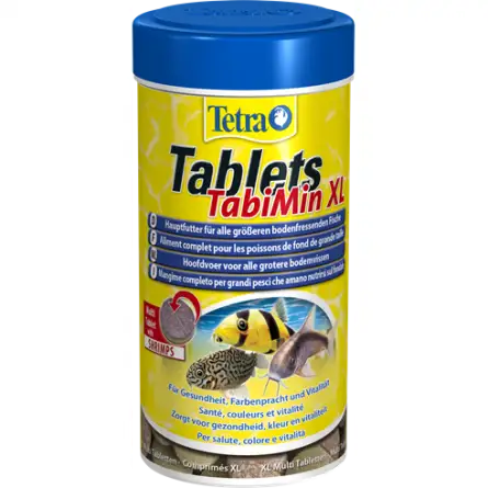 TETRA - Tablets TabiMin XL - 150ml - Aliment complet pour les grands poissons de fond TETRA - Tablets TabiMin XL - 150ml - Aliment complet pour les grands poissons de fond