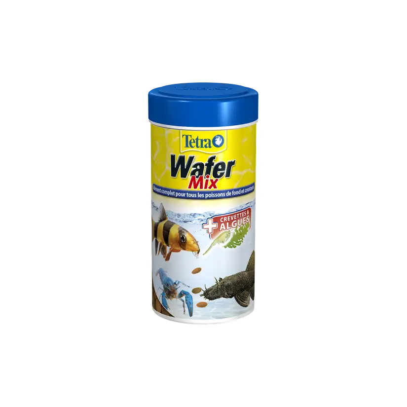 TETRA WaferMix 250 ml aliment complet pour les petits poissons de fond  herbivores et carnivores ainsi que pour les crustacés - Nourritures eau  douce/Nourriture pour poissons de fond -  - Aquariophilie