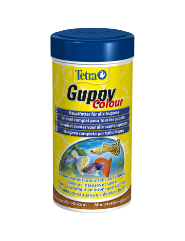 TETRA - Guppy Color - 250 ml - Angereichertes Alleinfutter für Guppys