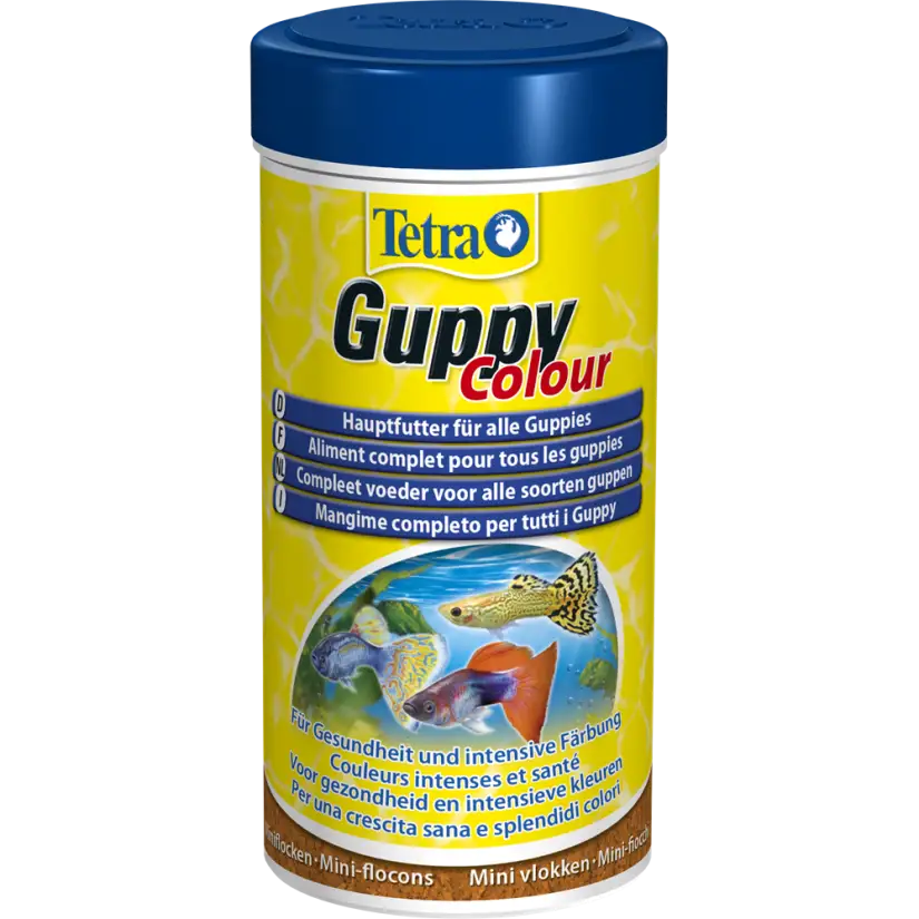 TETRA - Guppy Color - 250ml - Enriched complete food for Guppy