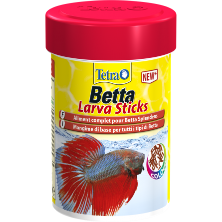 TETRA - Betta LarvaSticks - 85ml - Mangime arricchito per combattere i pesci. TETRA - Betta LarvaSticks - 85ml - Mangime arricchito per combattere i pesci.