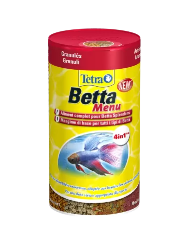 TETRA -  Betta Menu - 100ml - Aliments variés pour poissons combattants.