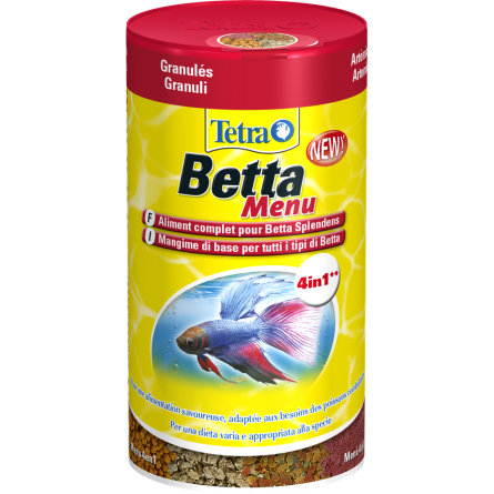 TETRA - Betta Menu - 100 ml - Verschiedene Futtermittel für Kampffische. TETRA - Betta Menu - 100 ml - Verschiedene Futtermittel für Kampffische.