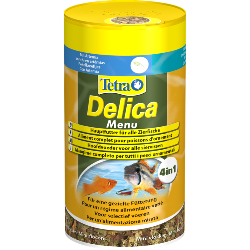TETRA - Delica Menu - 100ml - Friandises naturelles variées pour poissons