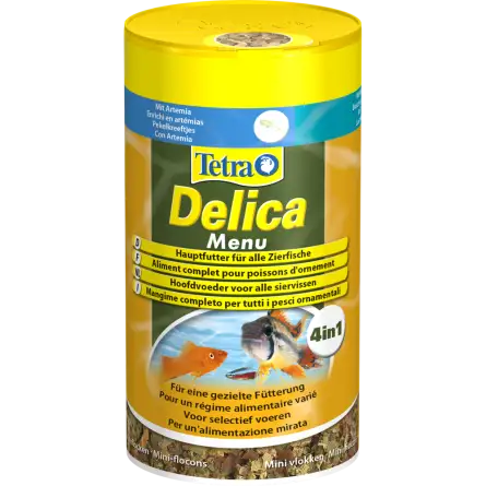 TETRA - Delica Menu - 100ml - Friandises naturelles variées pour poissons