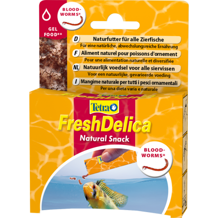 TETRA - FreshDelica Bloodworms - 48g - Trattamenti in gel nutriente TETRA - FreshDelica Bloodworms - 48g - Trattamenti in gel nutriente