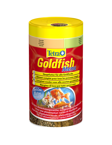 TETRA - Menu Peixe Dourado - 250ml - Comida variada para peixinho dourado