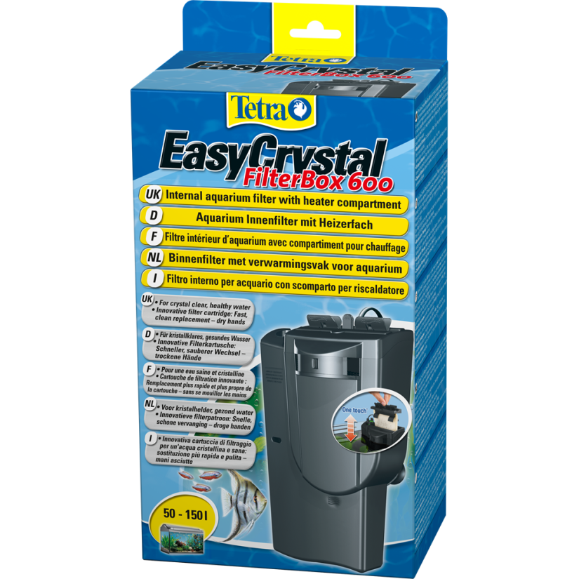 TETRA - EasyCrystal 600 - Filter voor aquarium van 50 tot 150 liter