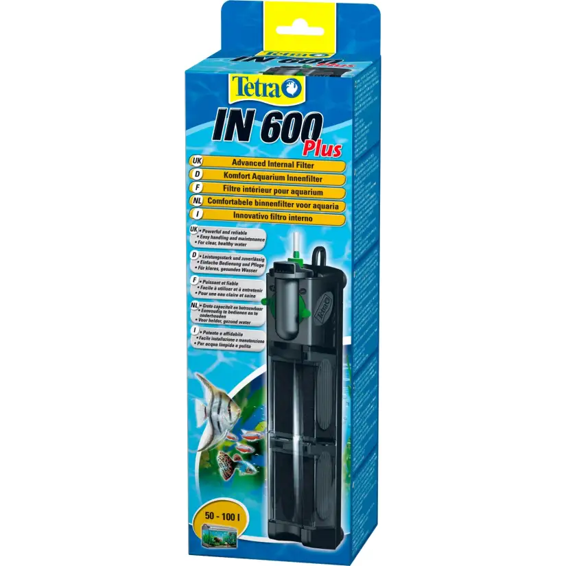 TETRA - IN 600 Plus - Internal filter for aquariums up to 100 liters