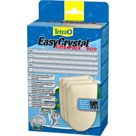 TETRA - EasyCrystal Filter Pack C600 avec charbon - Cartouche pour filtre