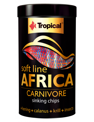 TROPICAL - Soft Line Africa Carnivore M - 250ml - Alimento chip para peixes carnívoros africanos