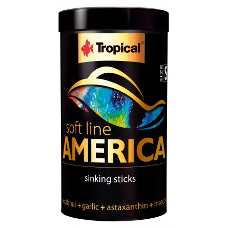 TROPICAL - Soft Line America S - 250ml - Baronetvoer voor Amerikaanse vissen.