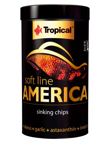 TROPICAL - Soft Line America L - 100ml - Nourriture en granulés pour poissons d’Amérique.