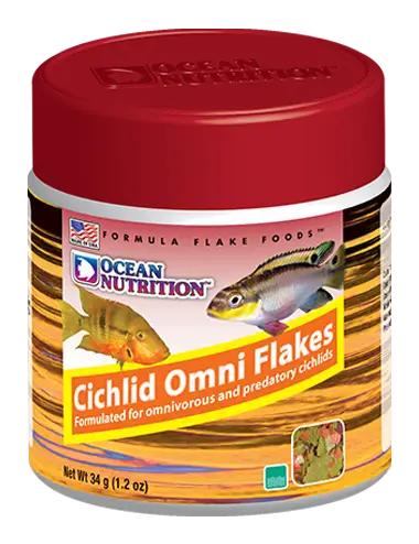 OCEAN NUTRITIONS - Cichlid Omni Flakes - 34g - Food for omnivorous cichlids