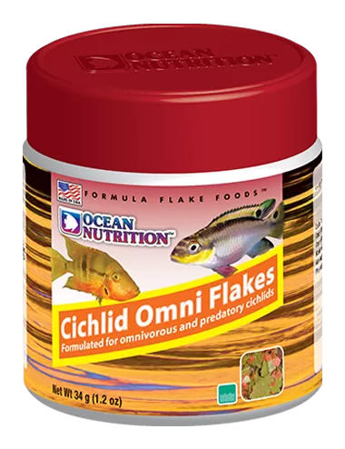 OCEAN NUTRITIONS - Cichlid Omni Flakes - 34g - Hrana za ciklide svejede
