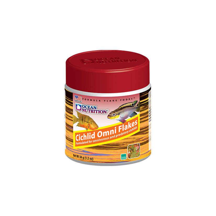 OCEAN NUTRITIONS - Cichlid Omni Flakes - 34g - Nourriture pour cichlidés omnivores